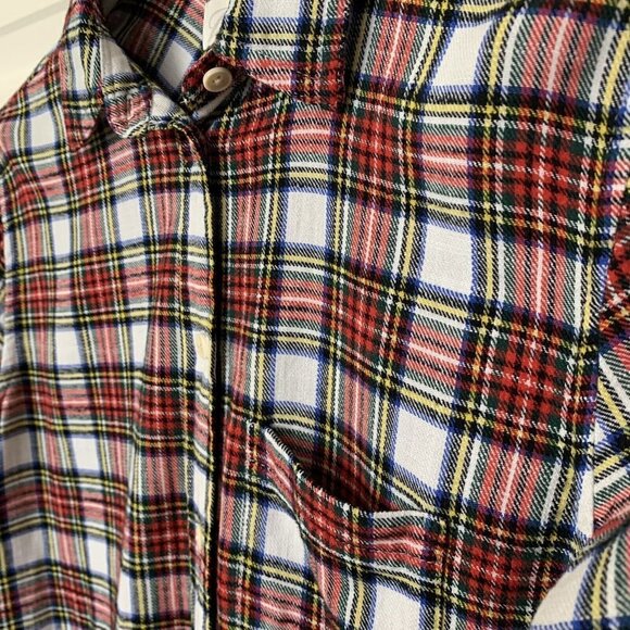 J. Crew Women's Classic Fit Multicolor Flannel Shirt Size 2 Style BD538 - Picture 5 of 13